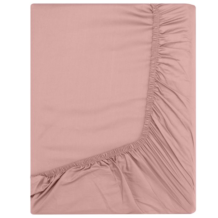 Простирадло на резинці Ardesto Mix&Match Premium, 180x200+30см, 100% бавовна, сатин, рожевий світлий