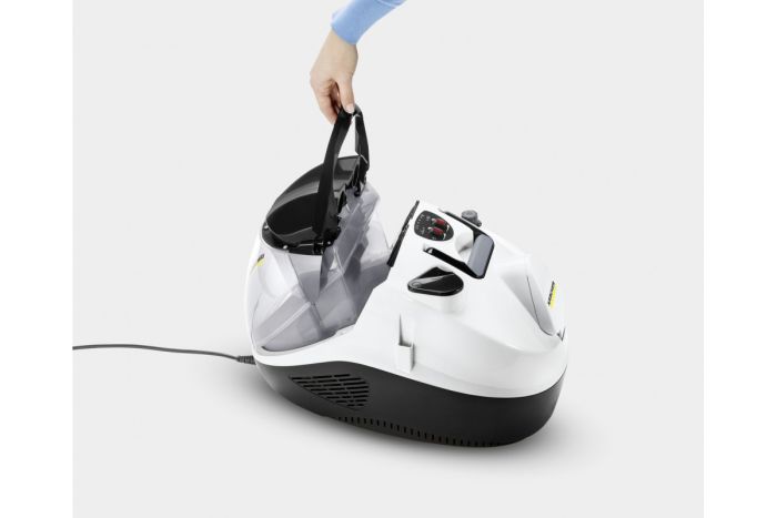 Паропылесос Karcher SV 7, 2200Вт, влажная уборка, вода -0.45л, HEPA, обработка паром, бело-черный