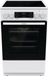 Плита Gorenje електрична склокерамічна, 70л, 50x60см, дисплей, приготування з паром, програматор, білий