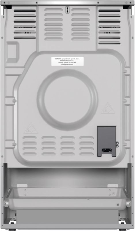 Плита Gorenje электрическая стеклокерамическая, 70л, 50x60см, дисплей, приготовление с паром, программатор, нерж
