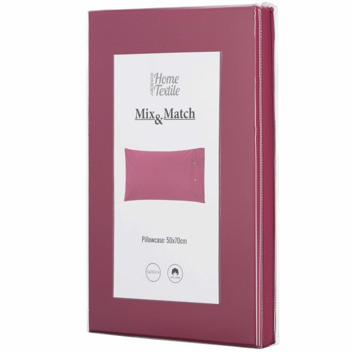 Наволочка Ardesto Mix&Match, 50х70см, 100% хлопок, сатин, бордовый