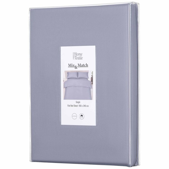 Простирадло Ardesto Mix&Match, 180х240см, 100% бавовна, сатин, сірий