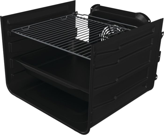 Плита Gorenje комби, 62л, 50x60см, дисплей, IconLed,эмалированные, черный
