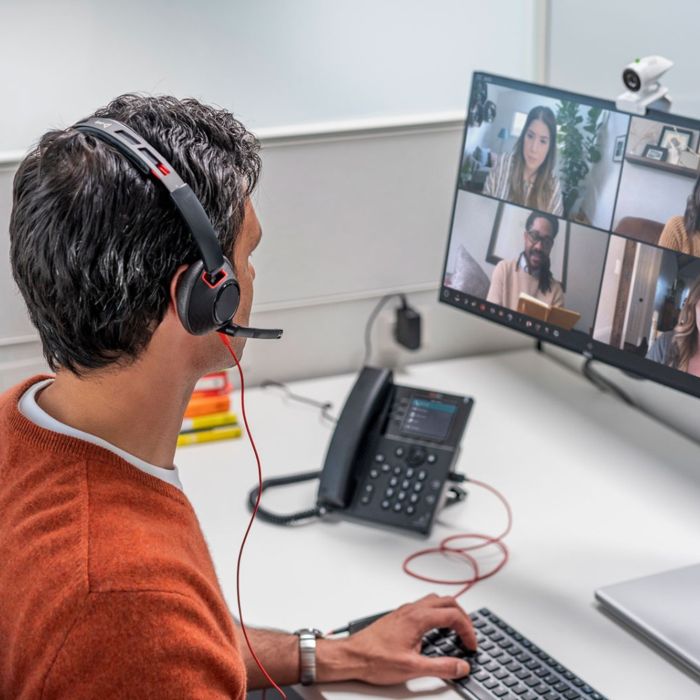Гарнитура компьютерная стерео On-ear Poly Blackwire 5220, USB-A, USB-C, 3.5 мм, всенаправленный, noise canceling, черный