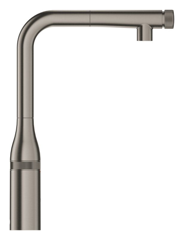Змішувач для кухні Grohe Accent Smart Control, довж.виливу - 199мм, поворотний/витяжний, вентиль/кнопка, матовий графіт