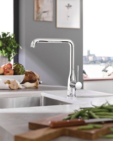 Змішувач для кухні Grohe Accent, довж.виливу - 220мм, поворотний, 1важіль, хром