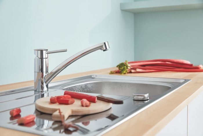 Змішувач для кухні Grohe BauClassic, довж.виливу - 231мм, поворотний, 1важіль, хром