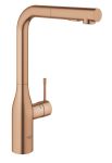 Змішувач для кухні Grohe Essence, довж.виливу - 204мм, поворотний/витяжний, 1важіль, матовий теплий захід сонця