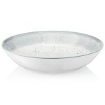 Тарілка супова Ardesto Siena, 20см, порцеляна, біло-сірий