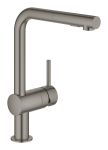 Змішувач для кухні Grohe Minta, довж.виливу - 223мм, поворотний/витяжний, 1важіль, матовий графіт