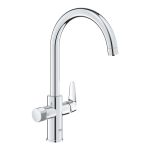 Змішувач для кухні Grohe Start Curve, довж.виливу - 223мм, поворотний, 1+1фільтр, хром