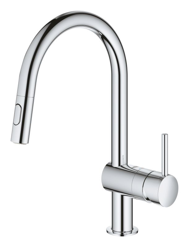 Смеситель для кухни Grohe Vento Dual Spray, дл.излива - 223мм, поворотный/вытяжной, 1рычаг, хром