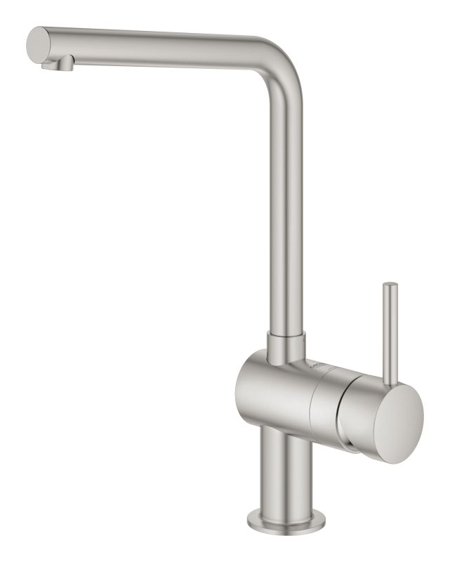 Змішувач для кухні Grohe Vento, довж.виливу - 210мм, поворотний, 1важіль, супер сталь