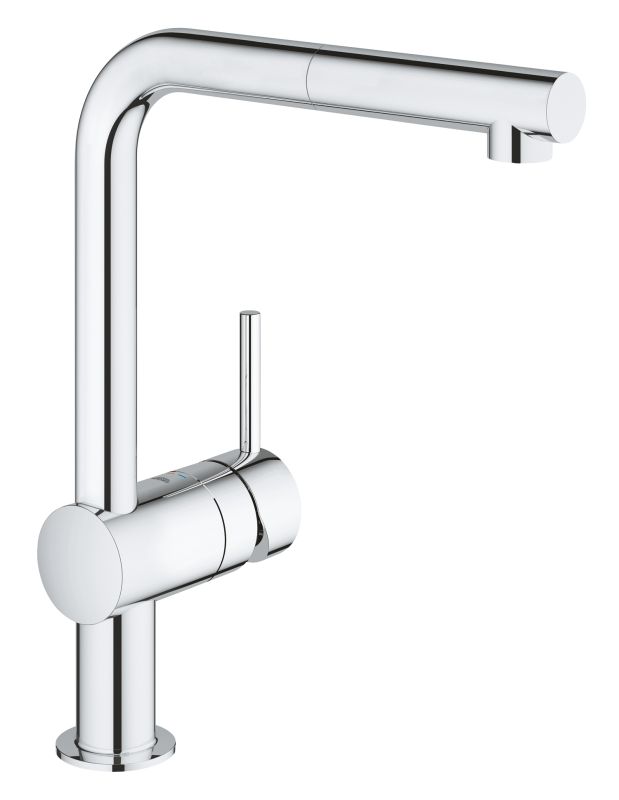 Смеситель для кухни Grohe Vento, дл.излива - 223мм, поворотный/вытяжной, 1рычаг, хром