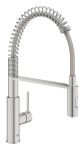 Змішувач для кухні Grohe Via Cosmo, довж.виливу - 236мм, поворотний/гнучкий, 1важіль, супер сталь