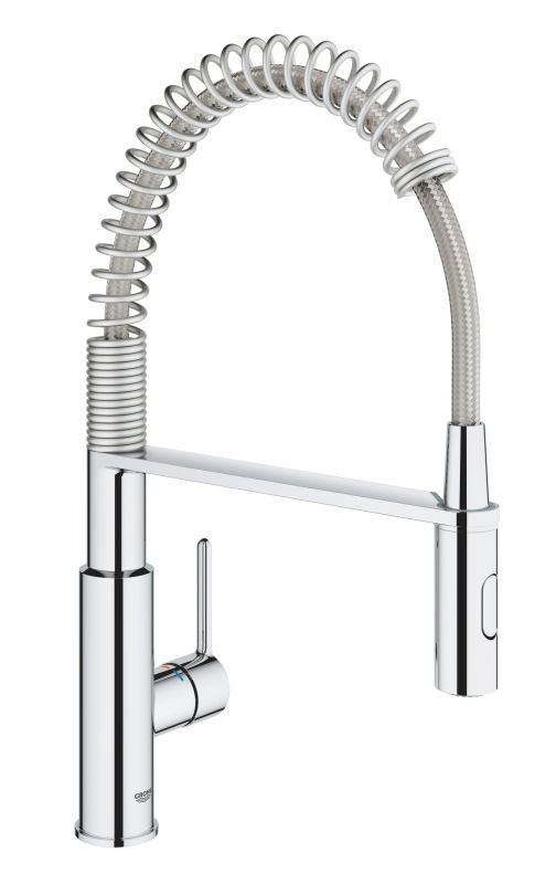 Смеситель для кухни Grohe Via Cosmo, дл.излива - 236мм, поворотный/гибкий, 1рычаг, хром