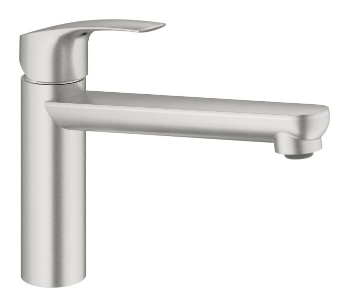 Змішувач для кухні Grohe Via, довж.виливу - 222мм, поворотний, 1важіль, супер сталь