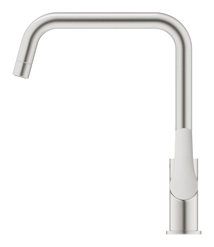Змішувач для кухні Grohe Via, довж.виливу - 228мм, поворотний, 1важіль, супер сталь