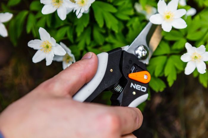 Секатор площинний Neo Tools, d різу 6мм, 210мм, 184г