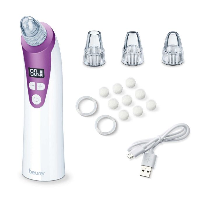Масажер Beurer для лица вакуумный, акумулятор, USB, 3 режима, белый
