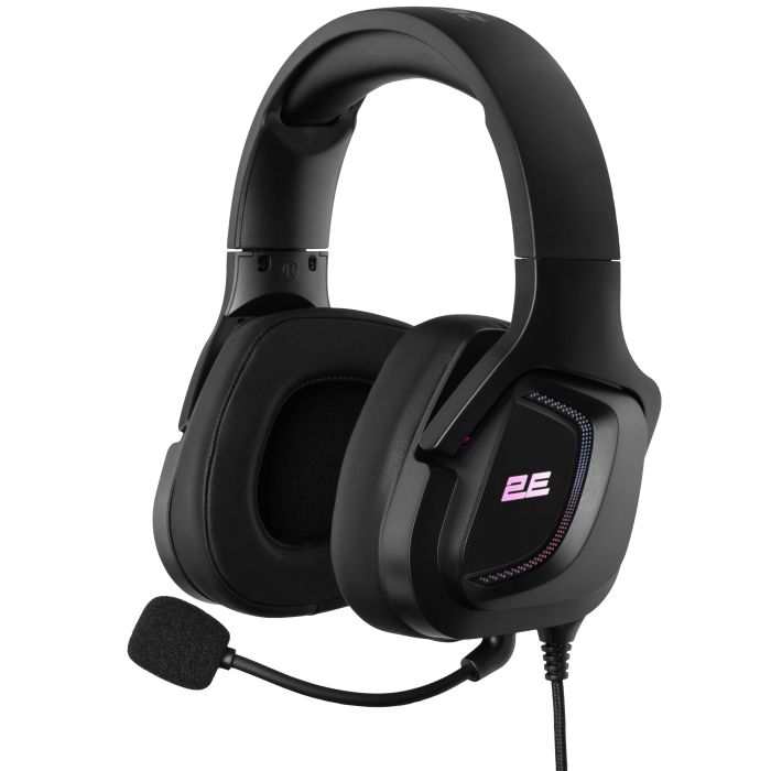 Гарнітура ігрова 2E GAMING HG340, mini-jack/dual 3.5мм, RGB, 2м, чорний