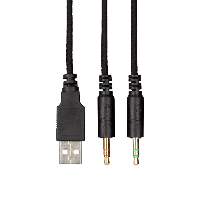 Гарнітура ігрова 2E GAMING HG340, mini-jack/dual 3.5мм, RGB, 2м, чорний