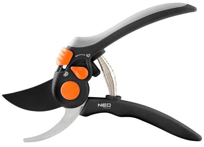 Секатор плоскостной Neo Tools, d реза 18мм, 200мм, 248г