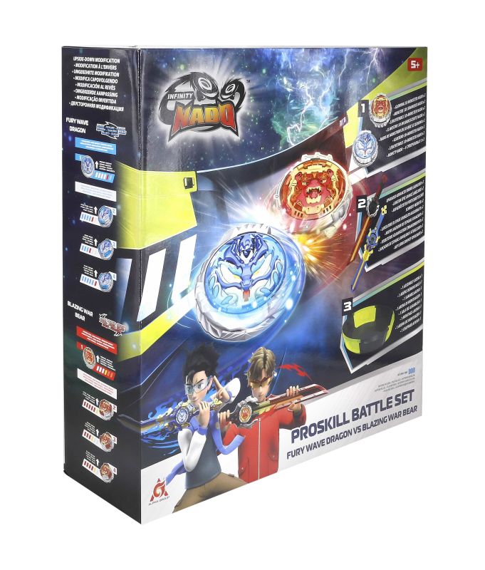Набор Infinity Nado VI Proskill Battle Set Яростный Дракон и Пылающий Боевой Медведь (Fury Wave Dragon vs Blazing War Bear)