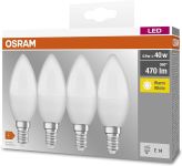 Набір ламп 4шт OSRAM LED E14 4.9Вт 2700K 470Лм B40
