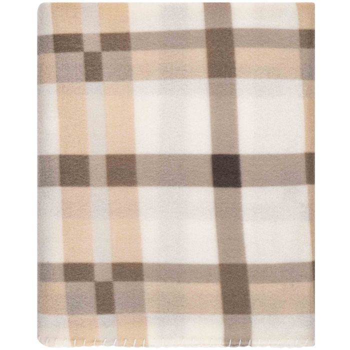 Плед Ardesto Fleece, 130х160см, 100% полиэстер, клетка, бежевый