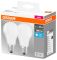 Набор ламп 2шт OSRAM LED E27 8.5Вт 4000К 806Лм A60