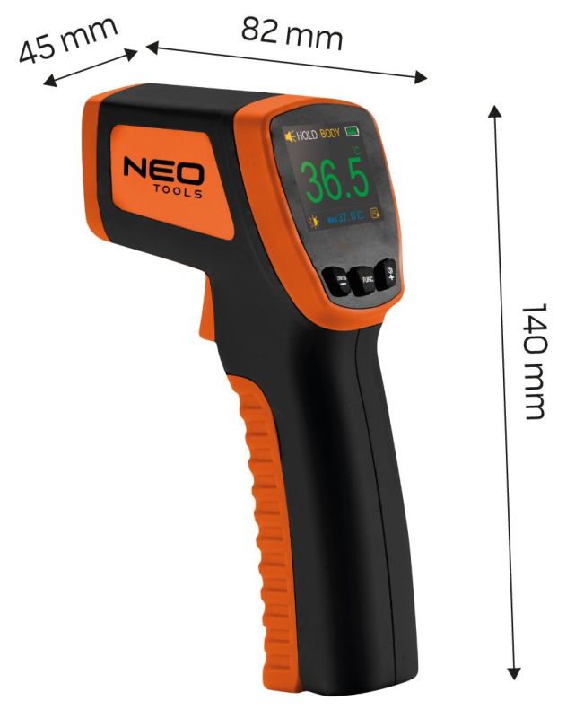 Пирометр бесконтактный Neo Tools 32-42.9°С 0.1кг