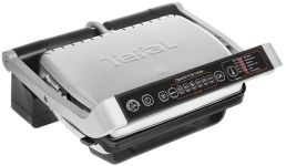 Гриль Tefal прижимной OptiGrill+ Initial 2000Вт, темп. режимов-5, съёмные пластины, металл