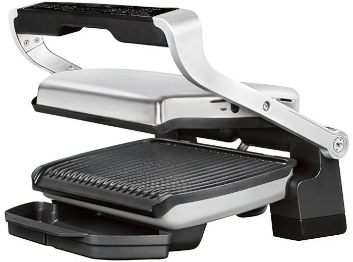 Гриль Tefal прижимной OptiGrill+ Initial 2000Вт, темп. режимов-5, съёмные пластины, металл