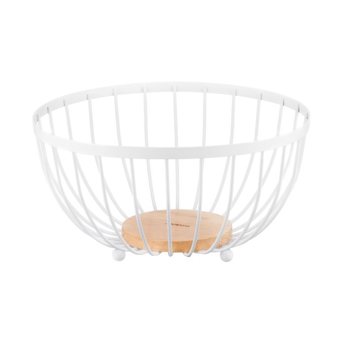 Корзина Ardesto Midori 25х25х13см, металл, дерево, белый