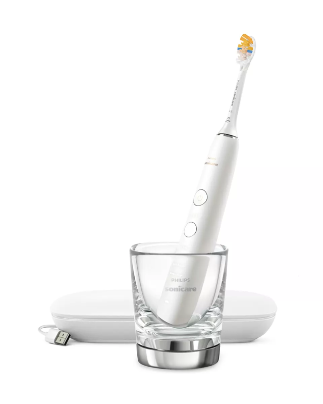 Щетка зубная электр. Philips Sonicare DiamondClean 9000 Series, 62т. колеб/мин, насадок-1, футляр, Bluetooth, белый