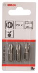 Біти Bosch Professional Extra-Hart PH2, 25мм, 3шт
