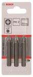Бита Bosch Extra-Hart PH2, 51мм, 3шт