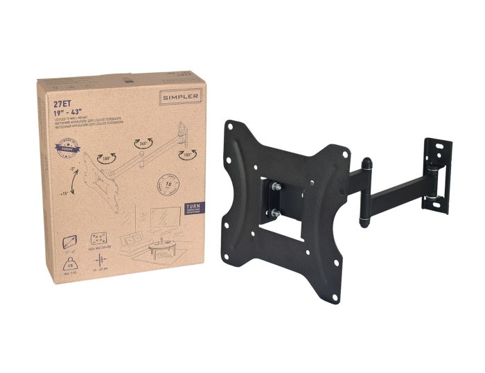 Крепление наклонно-поворотное ТВ 22-43" Simpler KSL 27ET