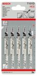Полотно пиляльне для електролобзика Bosch Professional по дереву T101D, 5шт