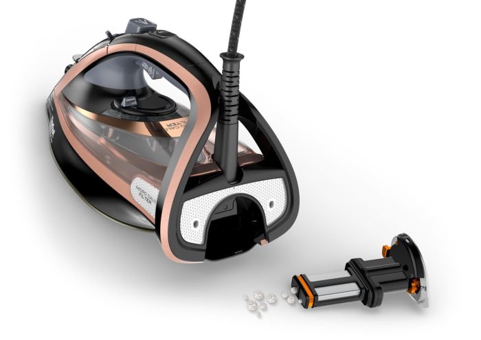 Утюг Tefal Ultimate Pure, 3200Вт, 350мл, паровой удар -260гр, постоянный пар - 60гр, керам. подошва, черно-розовый