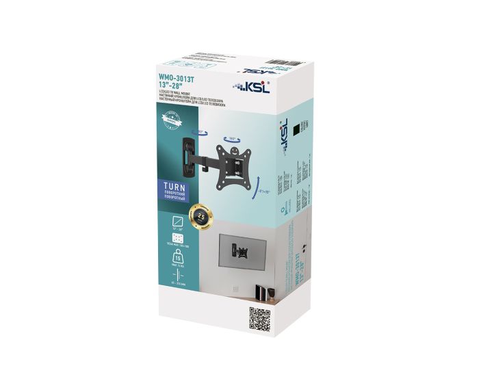 Кріплення ТВ поворотне   13-28" KSL WMO-3013T