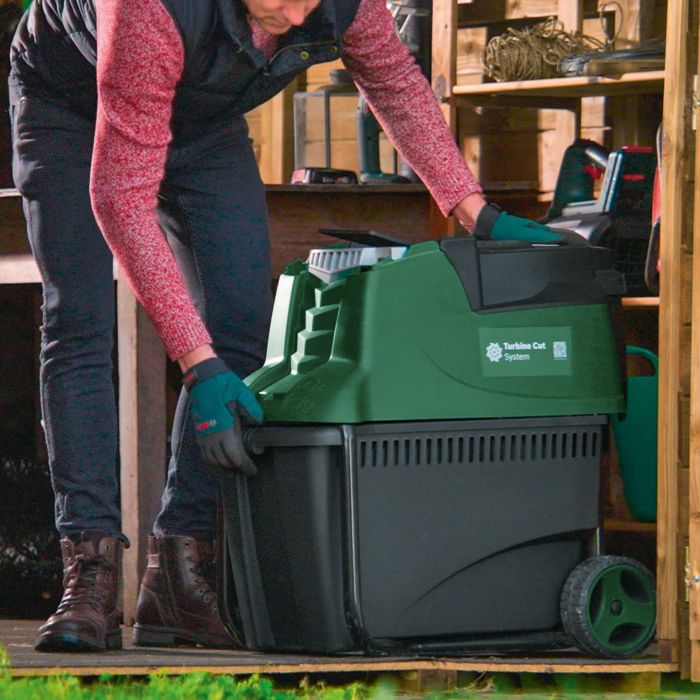 Подрібнювач садовий Bosch AXT 25 TC 2500Вт 40об/хв 45мм 53л 30.5кг ріжуча система Turbine-Cut низькошумний