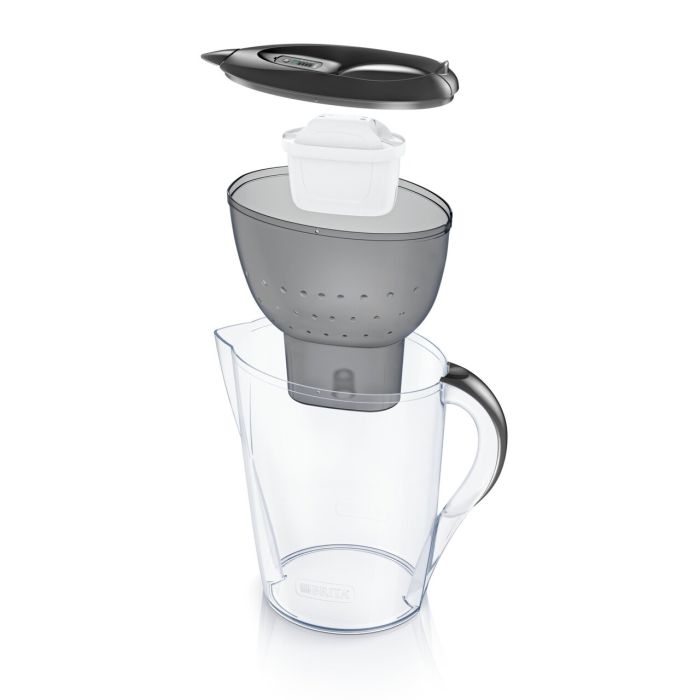 Фильтр-кувшин Brita Marella Memo MXPro 2.4л (1.4л очищенной воды) с фильтр-картриджем 3шт, графит
