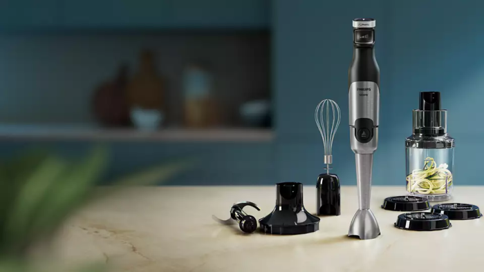 Блендер Philips  заглибний Series 5000, 1200Вт, 4в1, чопер XL, спіралайзер, чорний