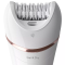 Эпилятор  Philips 8000 series дисковый, аккумул., пинцет.-32, влаж.+сух., чехол, насадок-7, белый