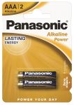 Батарейка Panasonic ALKALINE POWER щелочная AAA блистер, 2 шт.