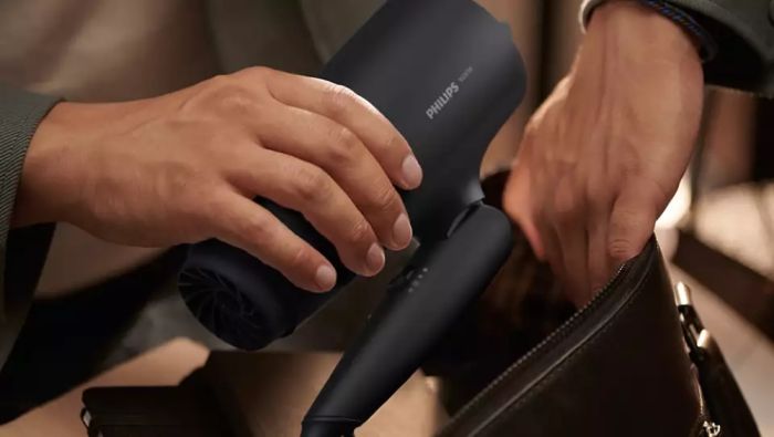 Фен Philips 3000 Series дорожный, 1600Вт, режимов-3, дифузор, хол. обдув, черный