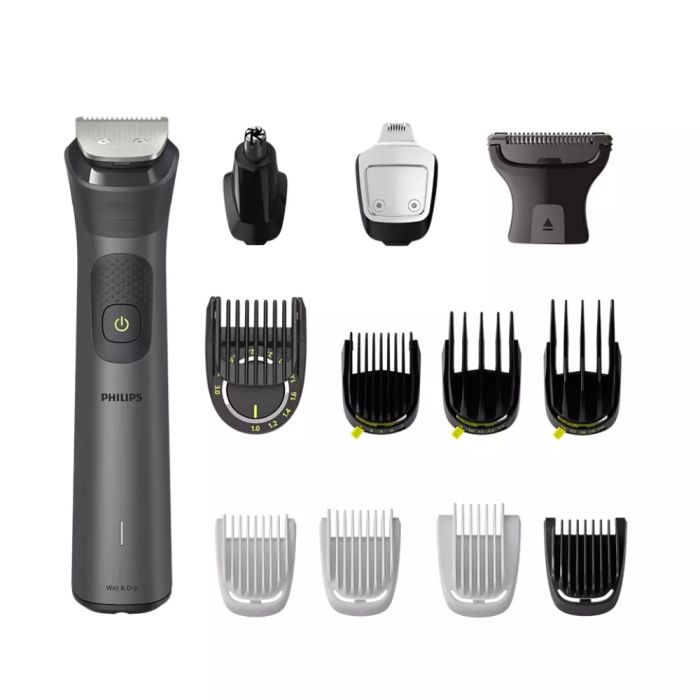 Триммер Philips Series 7000 для лица, головы, тела, акум., насадок-15, сталь, серый