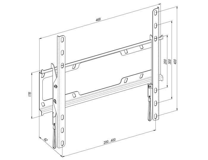Кріплення ТВ з кутом нахилу Simpler  32-65" KSL 48EN